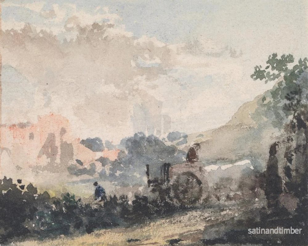 Reproduktion av målningen Landskapsbild med vagn - William Collins - Bild 2