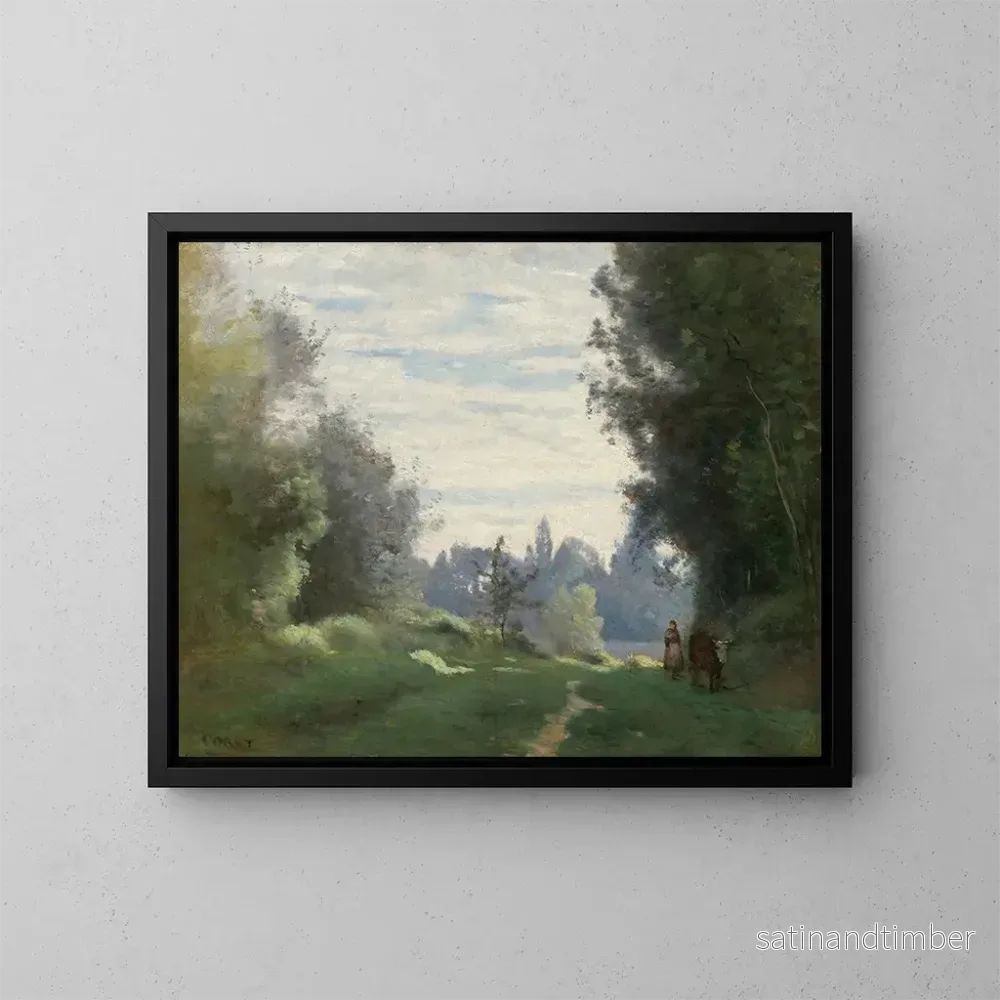 Reproduktion av målningen Rayons du matin - Jean-Baptiste-Camille Corot
