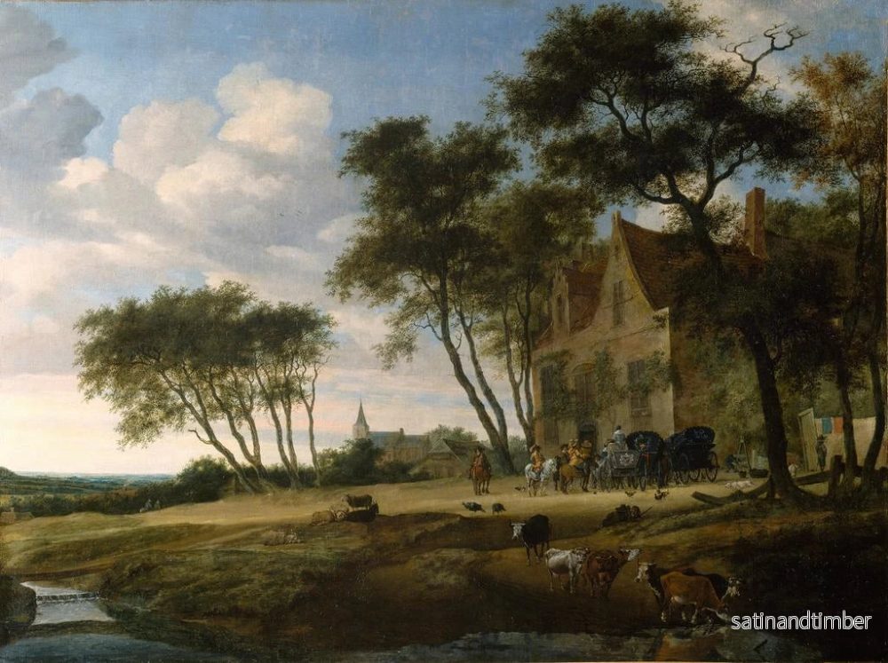 Reproduktion av målningen L'Arrêt - Salomon van Ruysdael - Bild 2