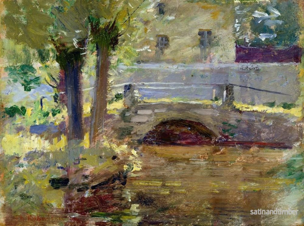 Reproduktion av målningen Le Pont à Giverny - Theodore Robinson - Bild 2