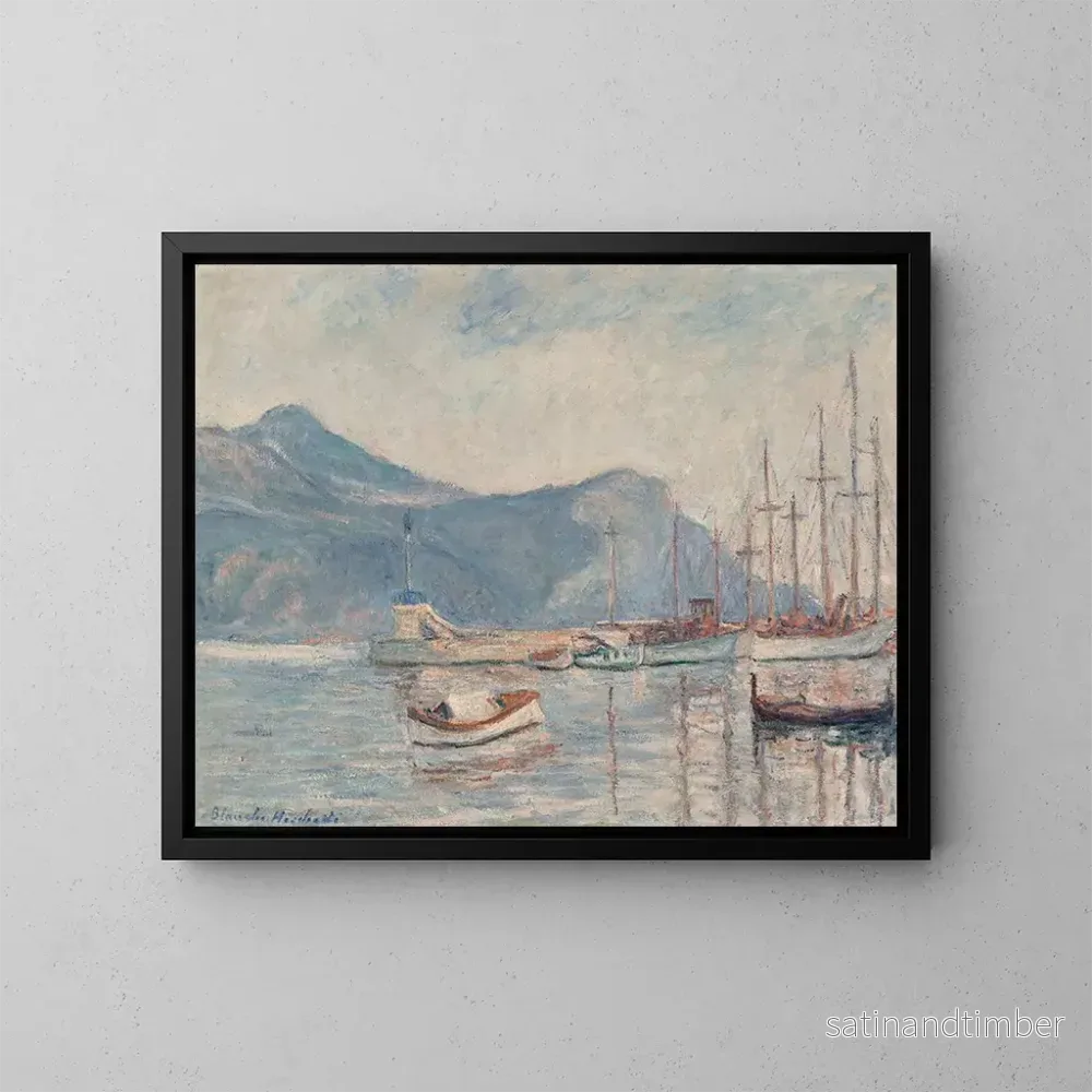Reproduktion av målningen Les bateaux au port - Blanche Hoschedé-Monet