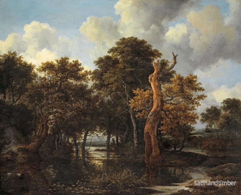Reproduktion av målningen av ett träsklandskap med ett dött träd - Jacob van Ruisdael - Bild 2