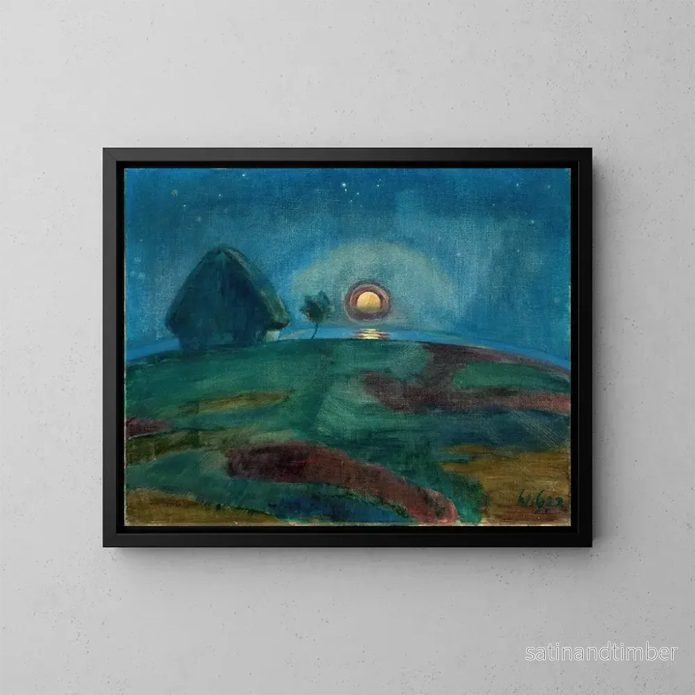 Reproduktion av målningen Lever de lune sur Hiddensoe - Walter Gramatt