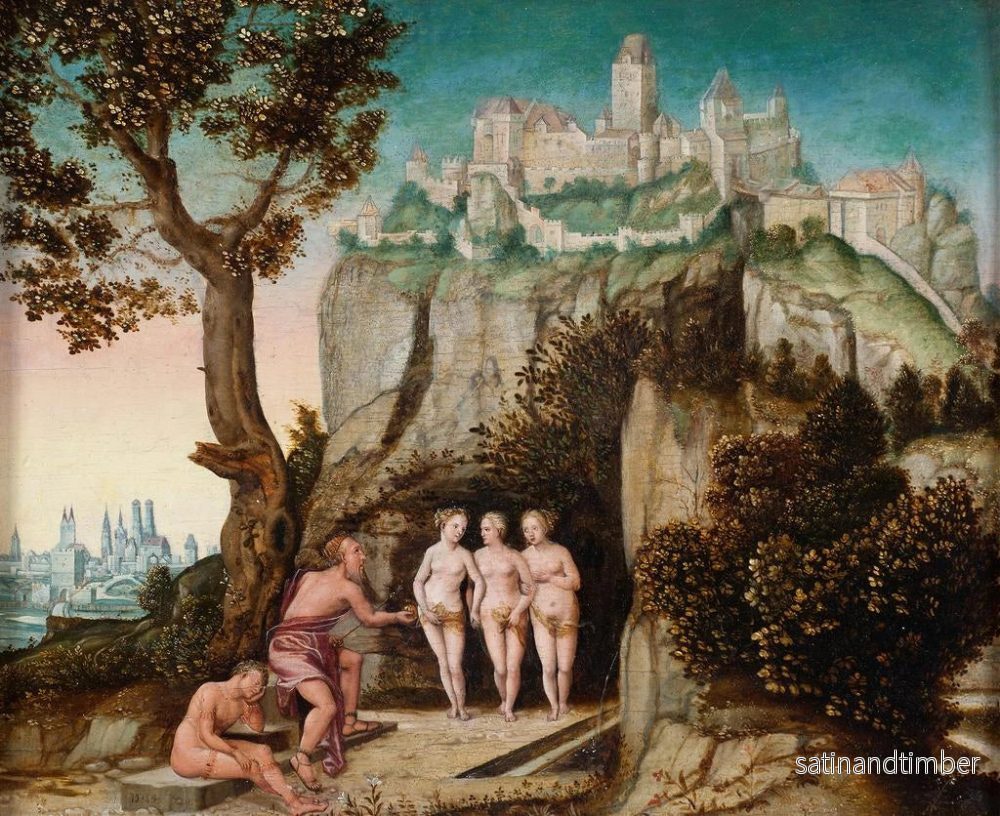 Reproduktion av målningen Le Jugement de Paris - Hans Schäufelein l'Ancien - Bild 2
