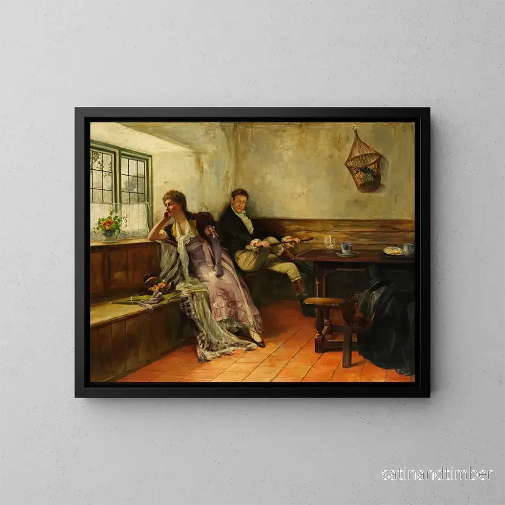 Reproduktion av målningen Le voyage de noces interrompu - Walter Firle