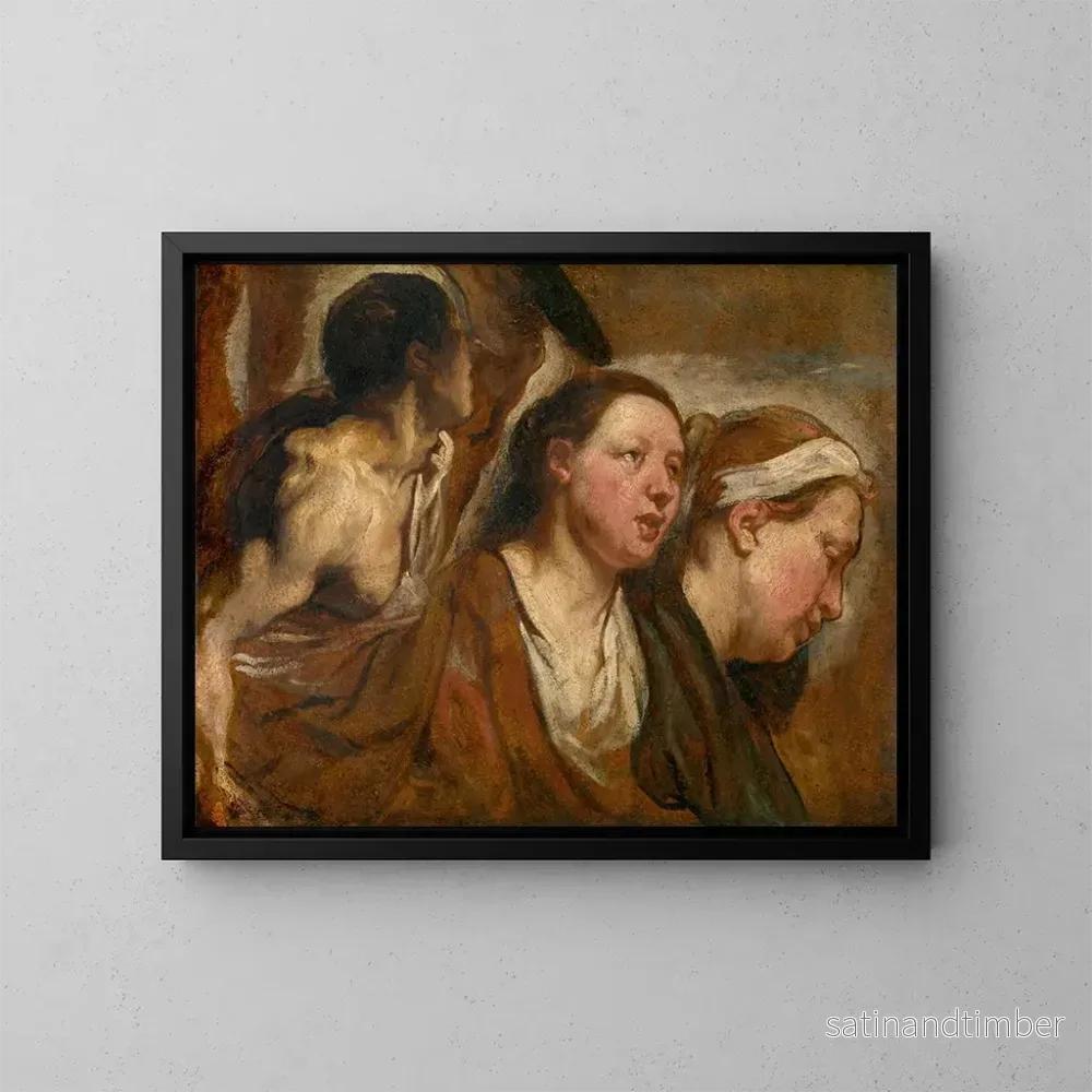 Reproduktion av målningen Två kvinnohuvuden och en krigares torso – Jacob Jordaens Reproduktion av målningen Två kvinnohuvuden och en krigares torso – Jacob Jordaens