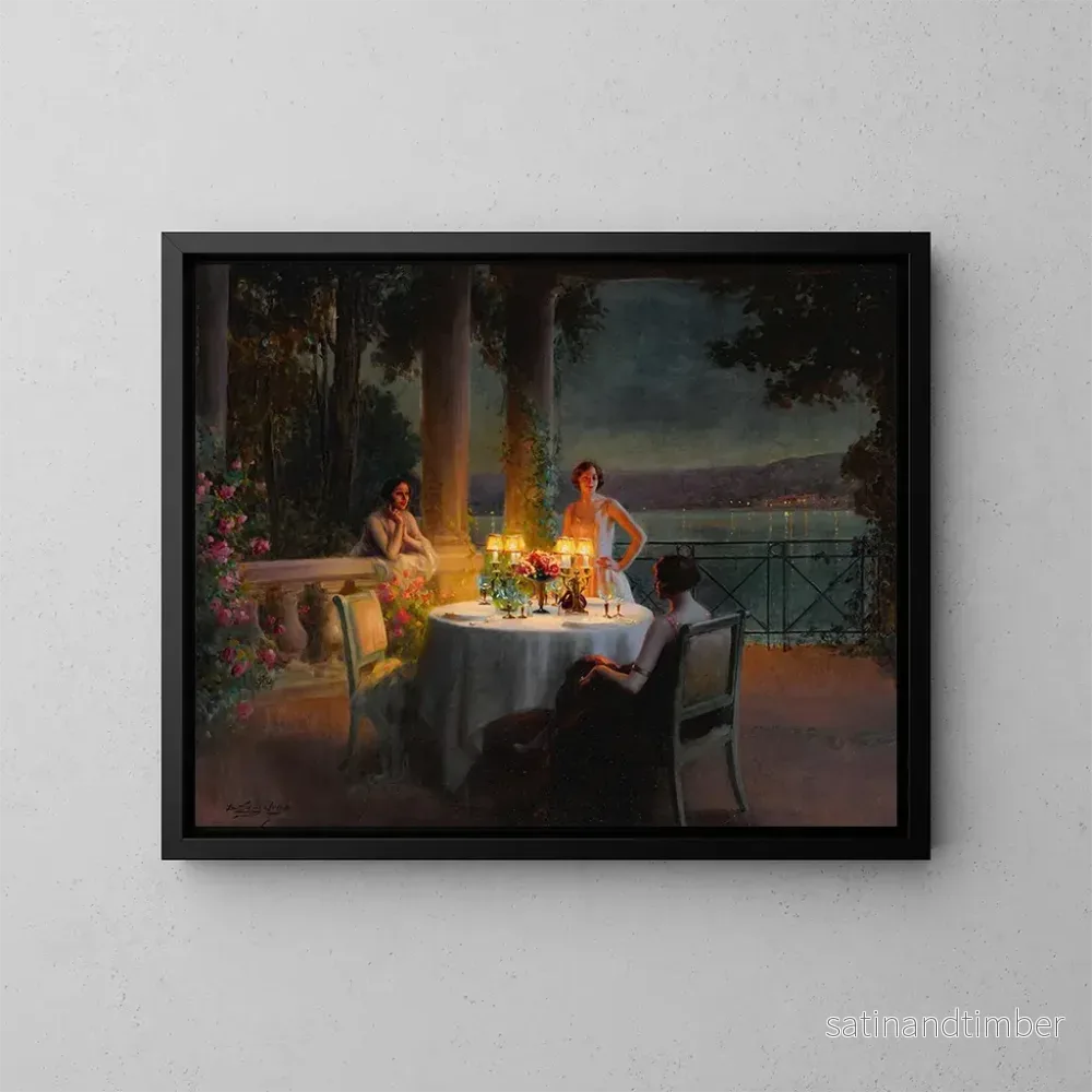 Reproduktion av målningen En middag vid ljus – Delphin Enjolras Reproduktion av målningen En middag vid ljus – Delphin Enjolras