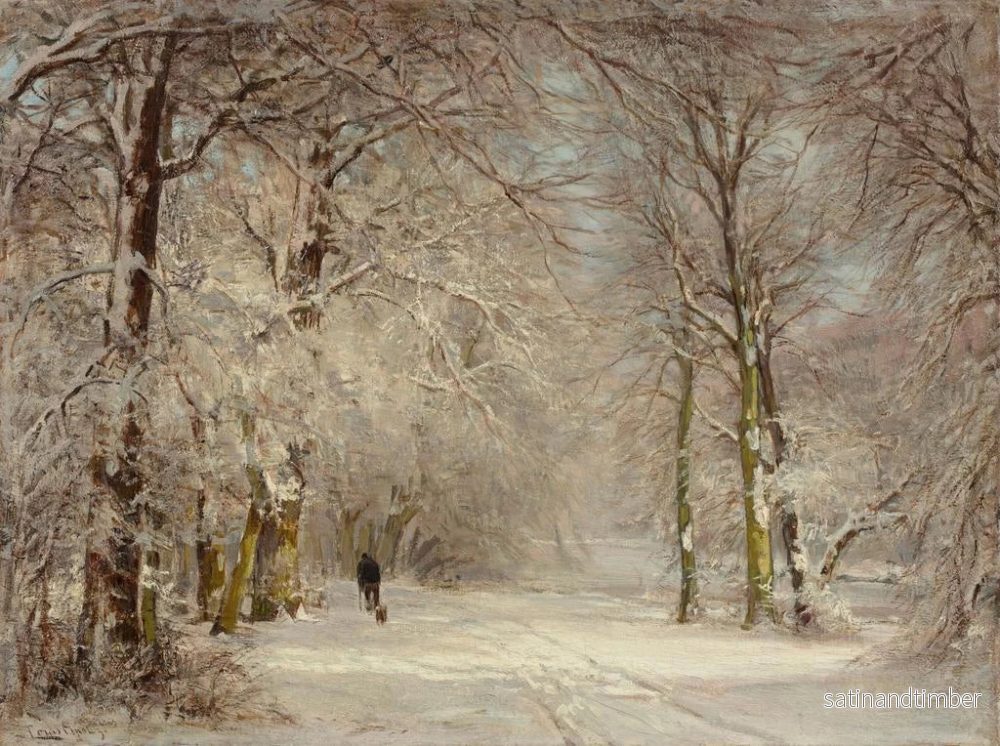 Reproduktion av målningen En snötäckt väg på vintern - Louis Apol - Bild 2