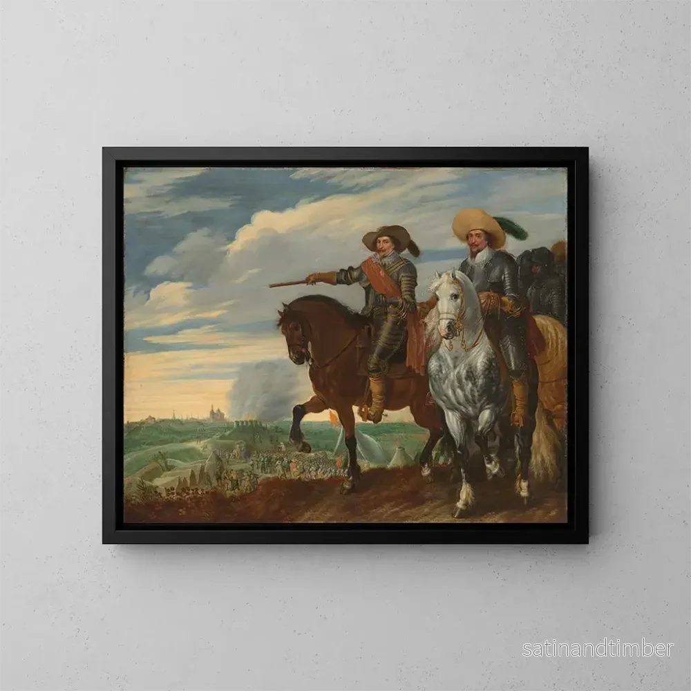 Reproduktion av målningen Frédéric Henri och Ernst Casimir de Nassau-Dietz vid belägringen av s'Hertogenbosch - Pauwels van Hillegaert