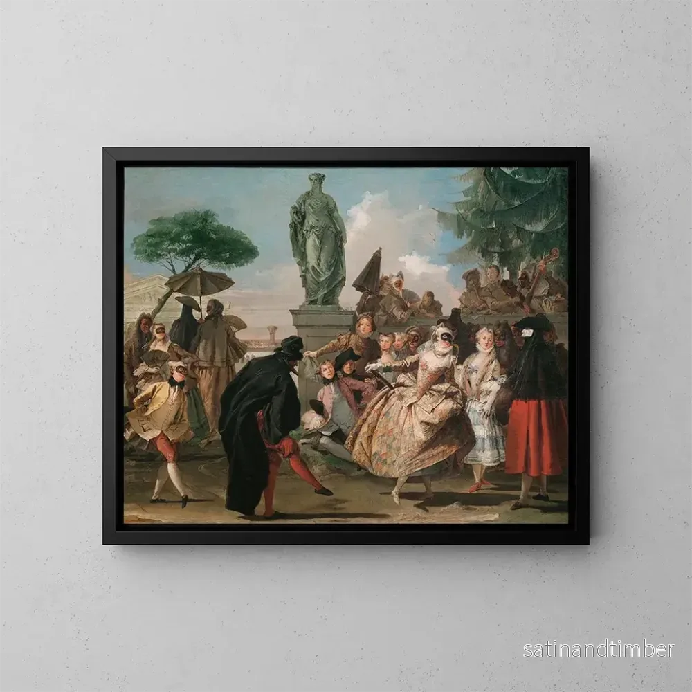 Reproduktion av målningen Le Menuet - Giovanni Domenico Tiepolo