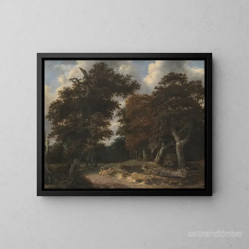 Reproduktion av målningen Väg genom en ekskog - Jacob van Ruisdael