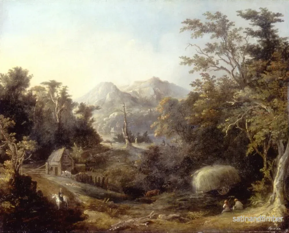 Reproduktion av målningen Landskap med gård och berg - Charles Codman - Bild 2
