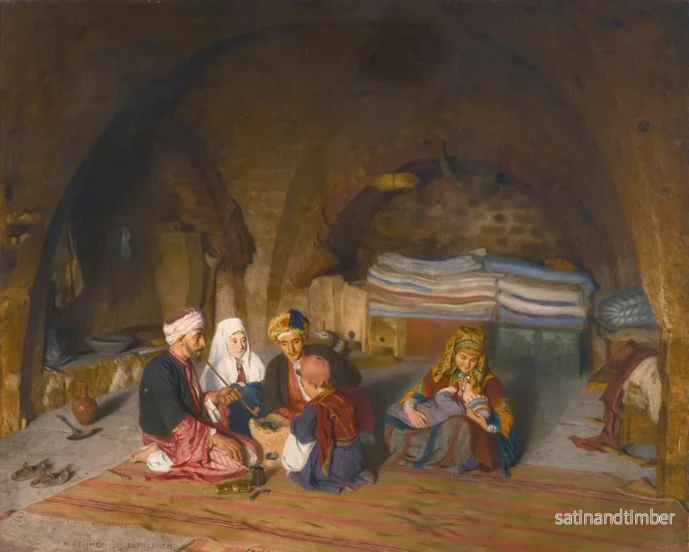 Reproduktion av målningen En familj i Betlehem - Hermann Behmer - Bild 2