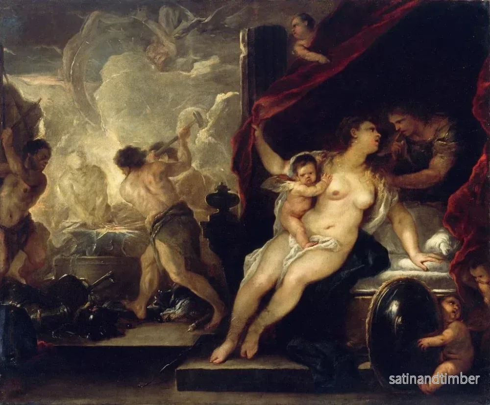Reproduktion av målningen Venus, Mars och Vulcains smedja - Luca Giordano - Bild 2
