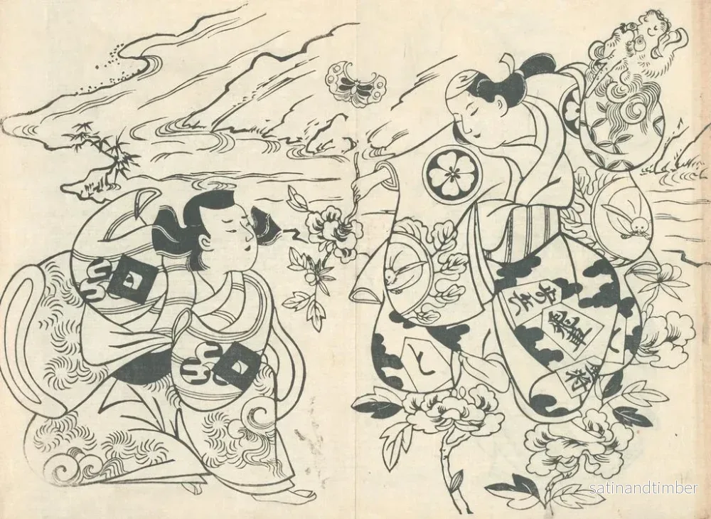Reproduktion av målningen Yakusha ezukushi Pl5 - Okumura Masanobu - Bild 2