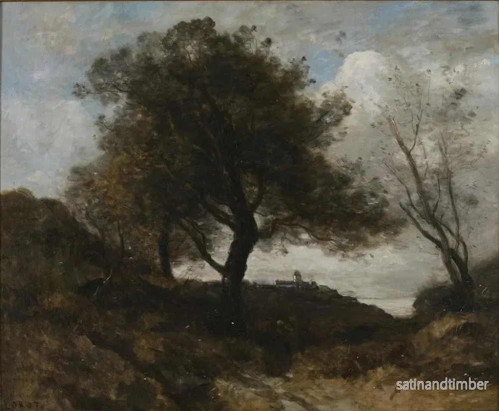 Reproduktion av målningen Souvenir de Normandie - Jean-Baptiste-Camille Corot - Bild 2