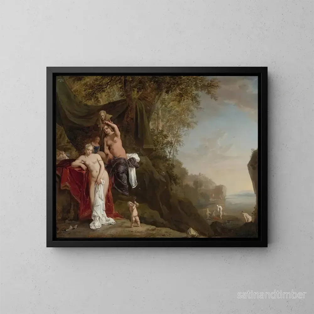 Reproduktion av målningen Nymphe som badar - Bartholomeus Breenbergh