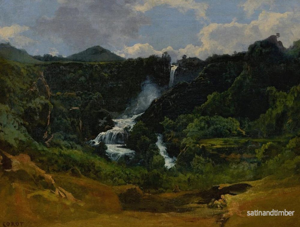 Reproduktion av målningen La Cascade de Terni - Jean-Baptiste-Camille Corot - Bild 2