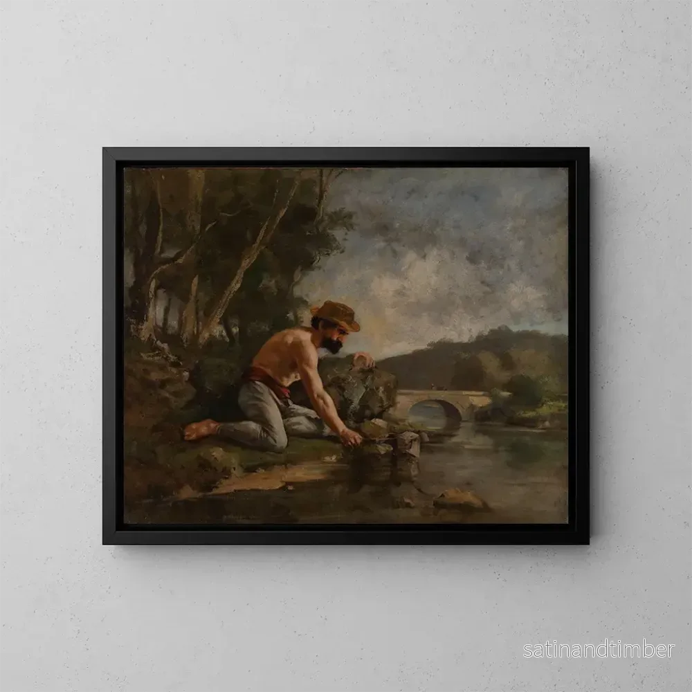 Reproduktion av målningen Le pêcheur - Gustave Courbet