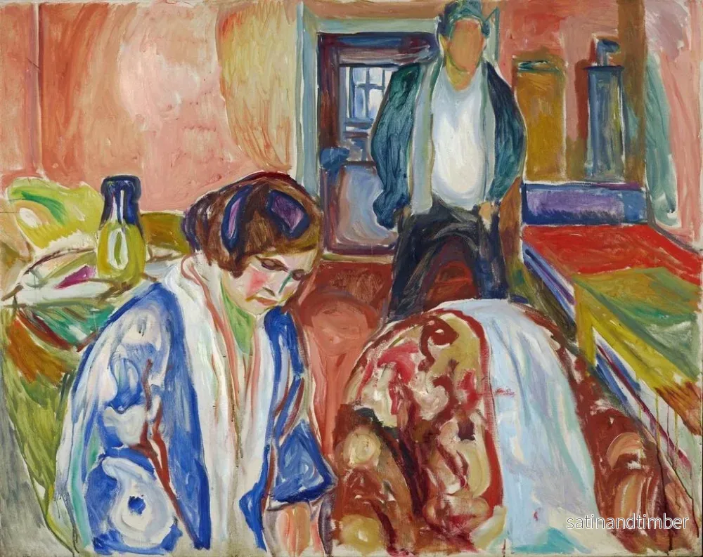 Reproduktion av målningen av konstnären och hans modell - Edvard Munch - Bild 2