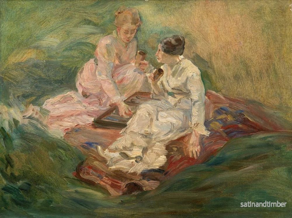 Reproduktion av målningen Studie för La partie de jacquet - Marie Bracquemond - Bild 2