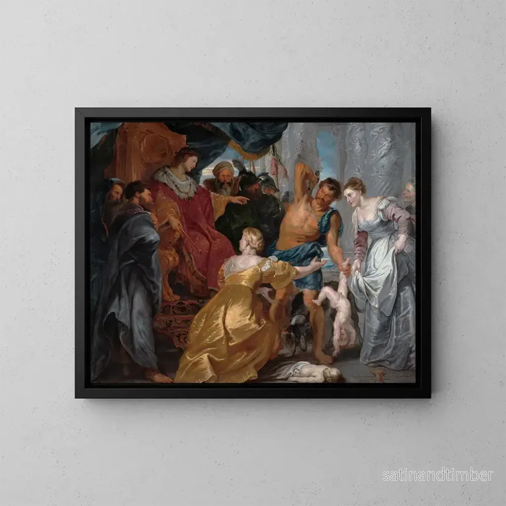 Reproduktion av målningen Le Jugement de Salomon - Peter Paul Rubens