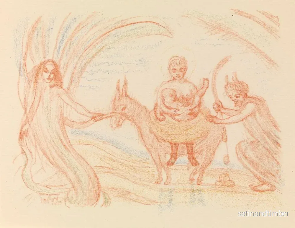 Reproduktion av målningen La Fuite en Égypte - James Ensor - Bild 2