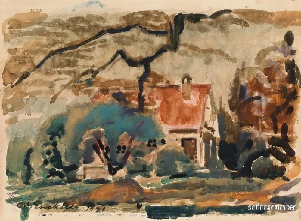 Reproduktion av målningen av konstnärens villa i Kilo - Magnus Enckell - Bild 2