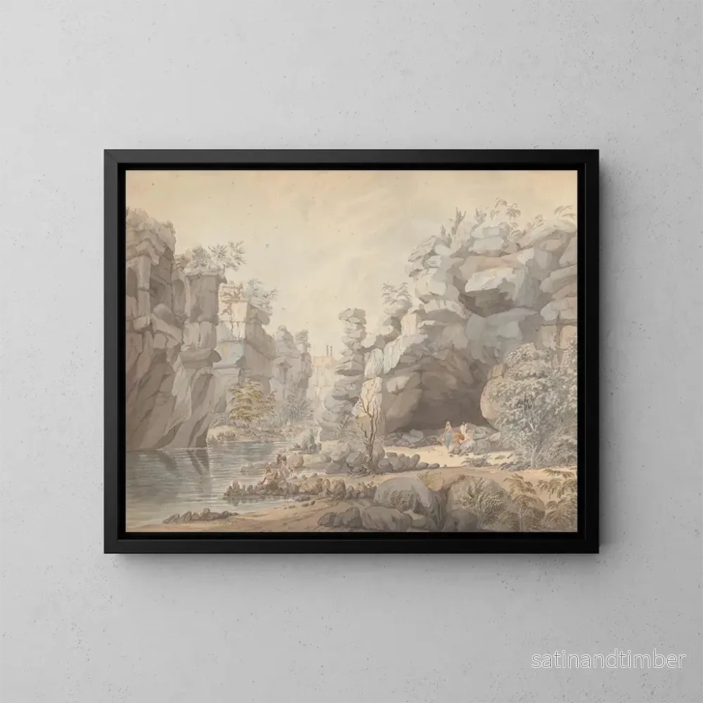 Reproduktion av målningen L'entrée nord du col de Gundecotta - Thomas Anburey