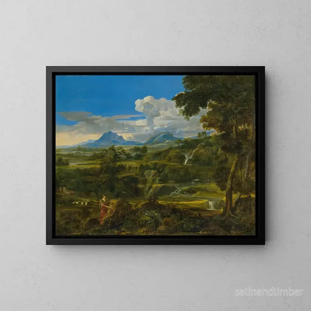 Reproduktion av målningen Landskap med herdar – Jean-François Millet Reproduktion av målningen Landskap med herdar – Jean-François Millet