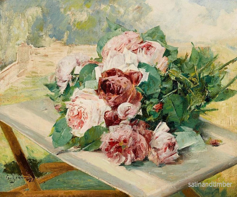 Reproduktion av målningen Stillleben med rosor - Georges Jeannin - Bild 2
