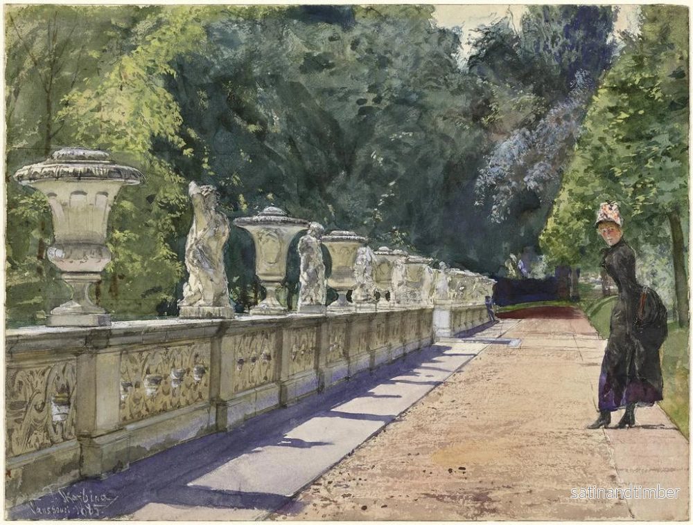 Reproduktion av målningen En promenad i Sanssouci-parken - Franz Skarbina - Bild 2