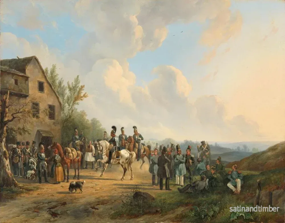Reproduktion av målningen av scenen från den tio dagar långa kampanjen mot det belgiska upproret, augusti 1831 - Wouterus Verschuur - Bild 2