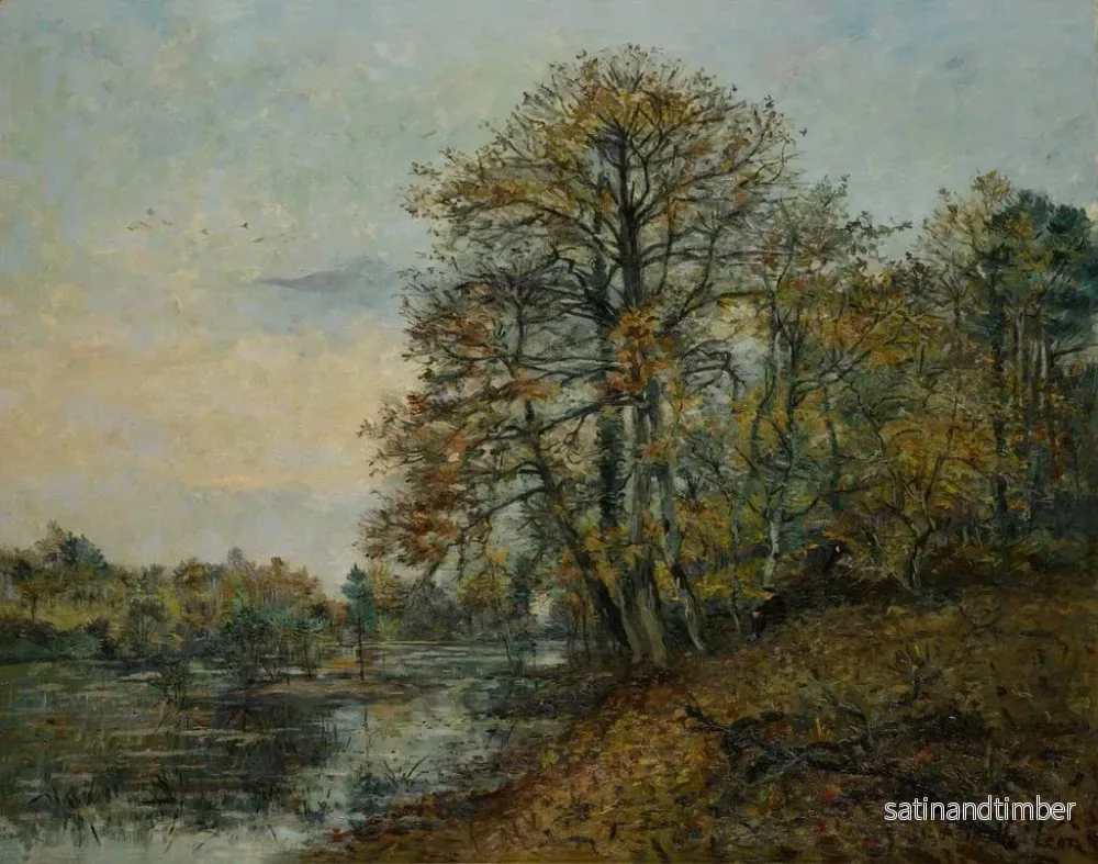 Reproduktion av målningen Le Bord du lac à l'automne - Emmanuel de La Villon - Bild 2