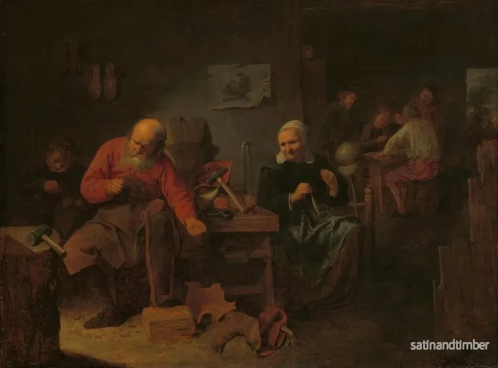 Reproduktion av målningen av ett inomhusatelier för skomakare - David Ryckaert III - Bild 2