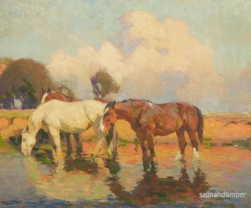 Reproduktion av målningen Le travail du jour terminé - Frederick Hall - Bild 2