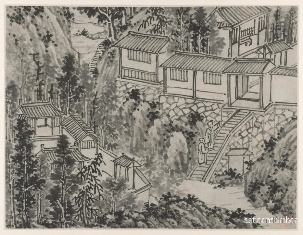 Reproduktion av målningen Le Retraite des Pins - Shen Zhou - Bild 2