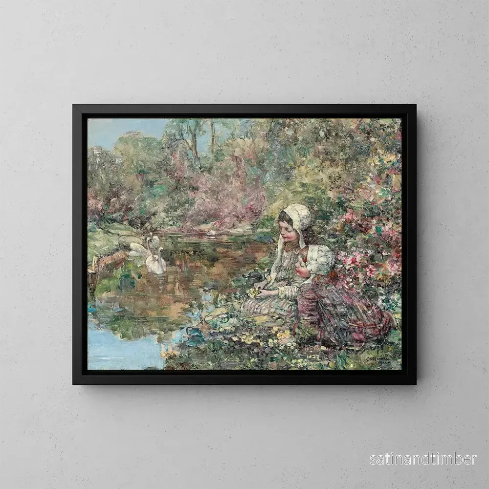 Reproduktion av målningen Les bois du lac - Edward Atkinson Hornel