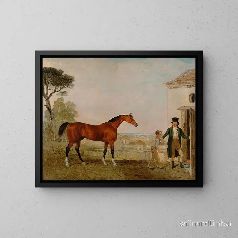 Reproduktion av målningen Sultan vid hästgården d'Exeter, Burghley House - Lambert Marshall