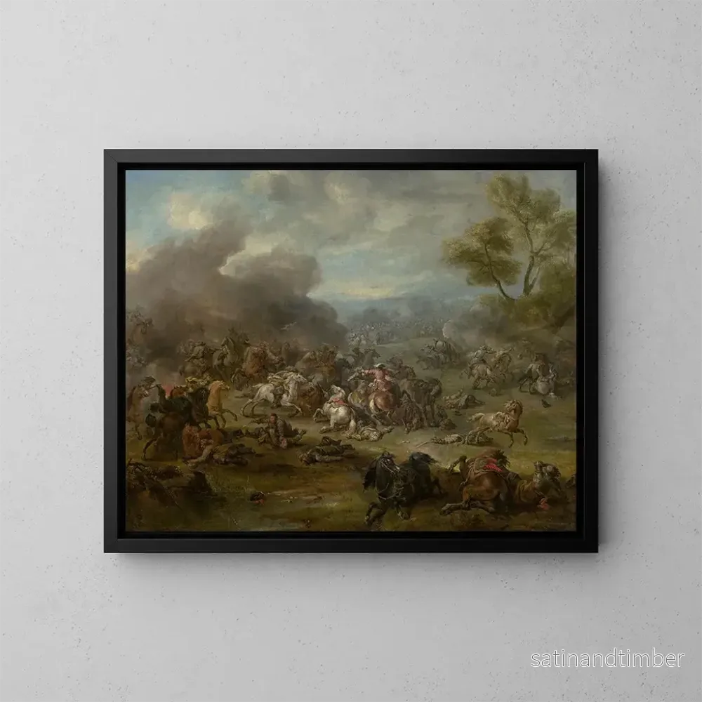 Reproduktion av målningen En bataljscen - Jan van Huchtenburg