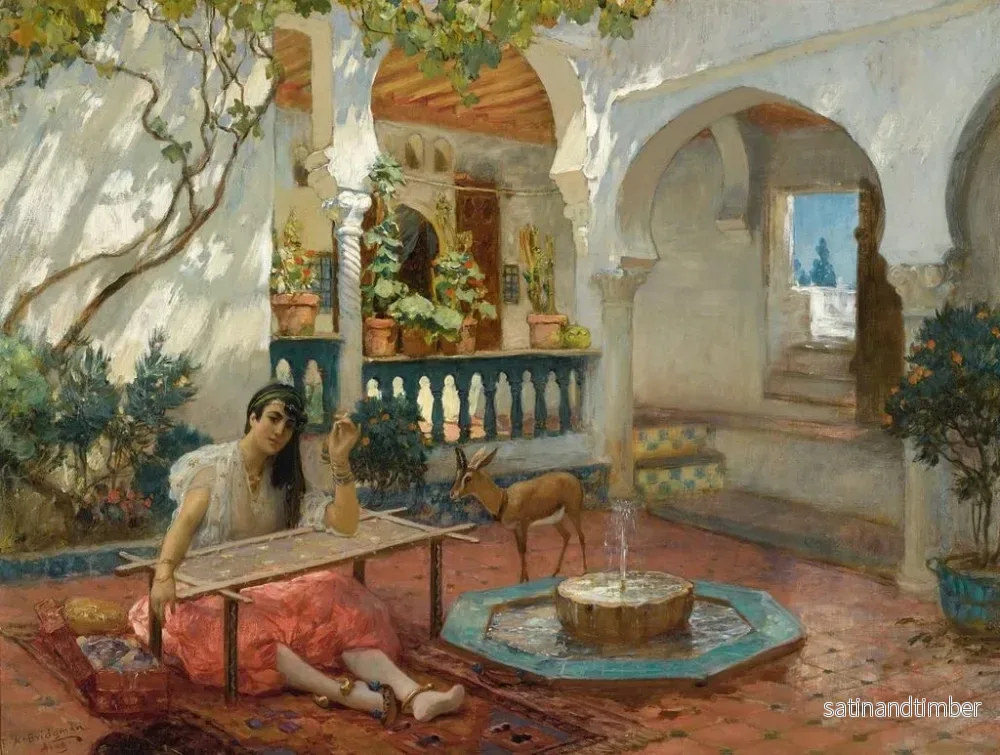 Reproduktion av målningen Le Tisserand - Frederick Arthur Bridgman - Bild 2