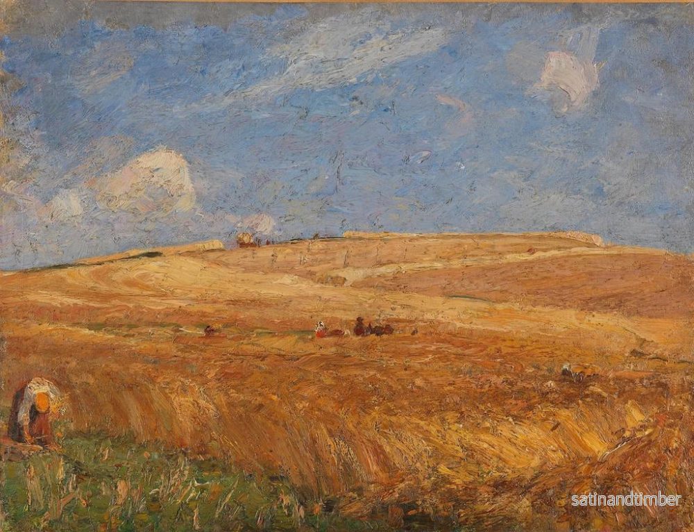 Reproduktion av målningen Landskap med vetefält - Gustav Kampmann - Bild 2