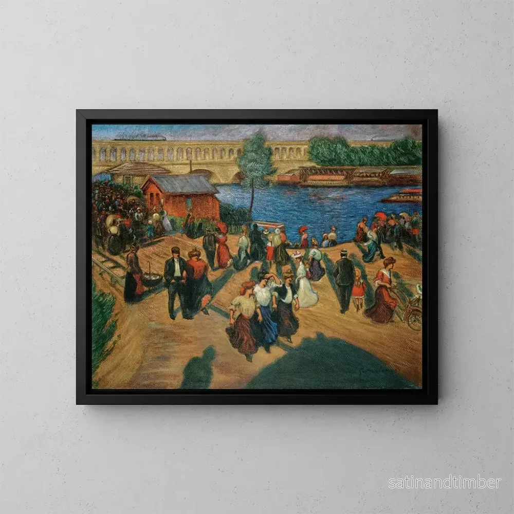 Reproduktion av målningen Le quai de Javel - Gaston Prunier