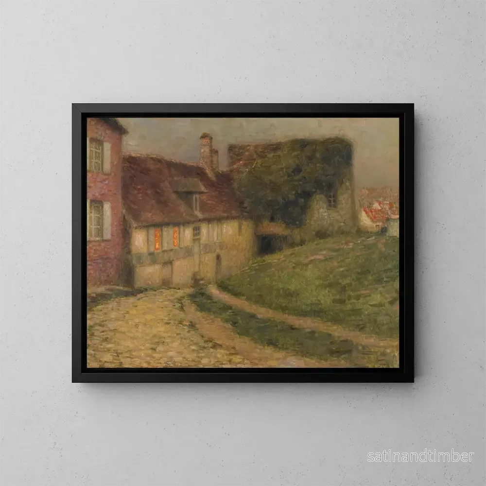 Reproduktion av målningen Gamla hus - Henri Le Sidaner