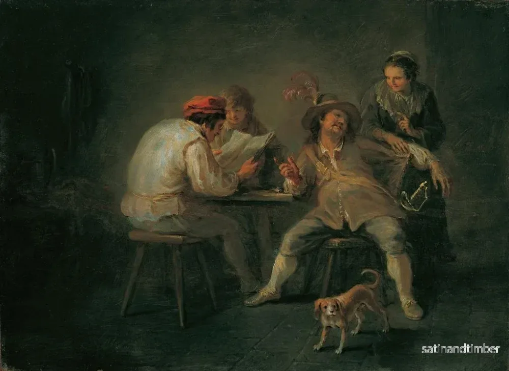 Reproduktion av målningen av taverne-scene - Martin Johann Schmidt - Bild 2