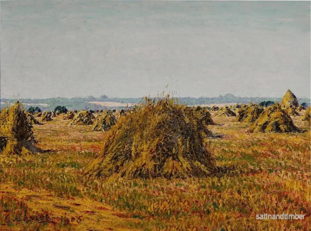 Reproduktion av målningen Gerbes de blé à Prigny - Gustave Cariot - Bild 2