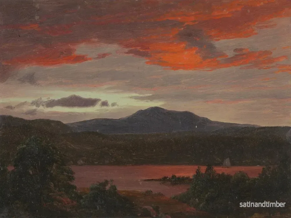 Reproduktion av målningen Mont Katahdin från Katahdin-sjön, Maine - Frederic Edwin Church - Bild 2