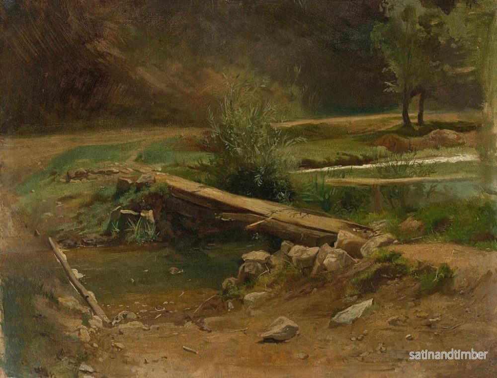 Reproduktion av målningen Pont sur un ruisseau - Christian Friedrich Gille - Bild 2