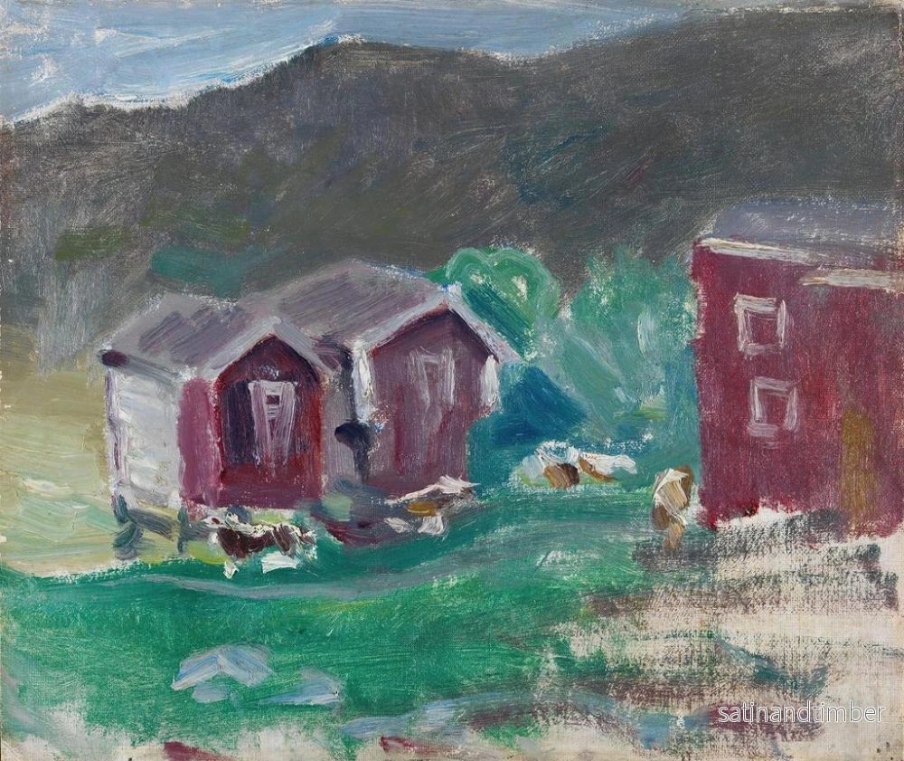 Reproduktion av målningen Esquisse de la ferme à Telemark - Halfdan Egedius - Bild 2