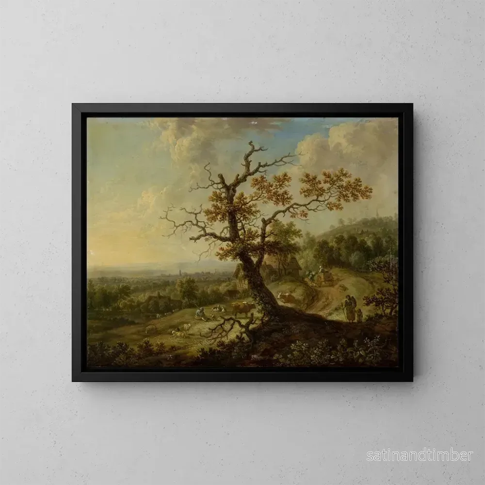 Reproduktion av målningen Landskap med bondgårdsdjur betande – Christian Georg Schütz den äldre Reproduktion av målningen Landskap med bondgårdsdjur betande – Christian Georg Schütz den äldre